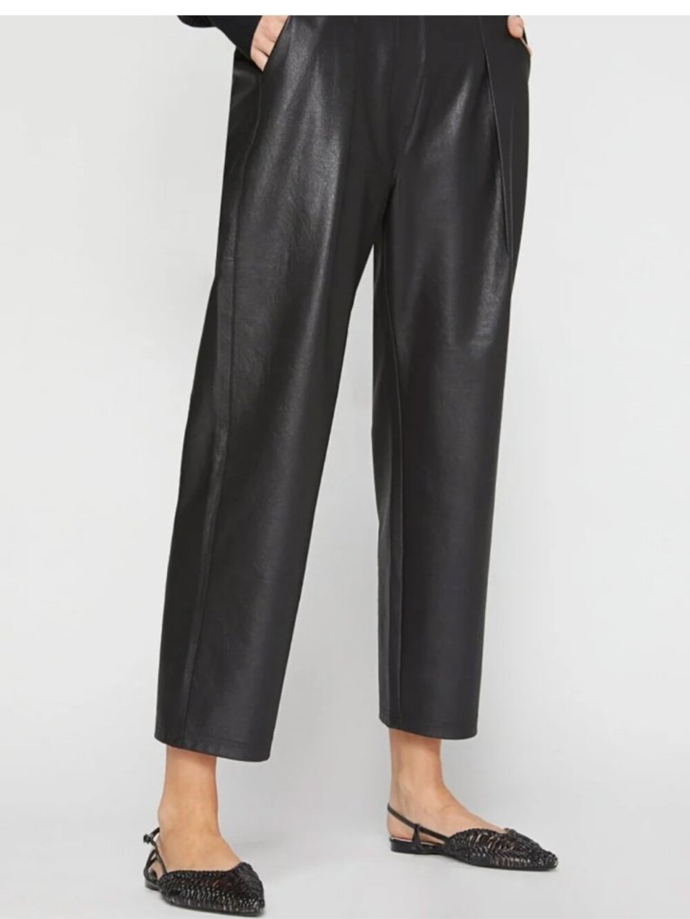 Brochu Walker The Fiera Pant Italian Vegan Leather Straight Leg Size XS. NWT